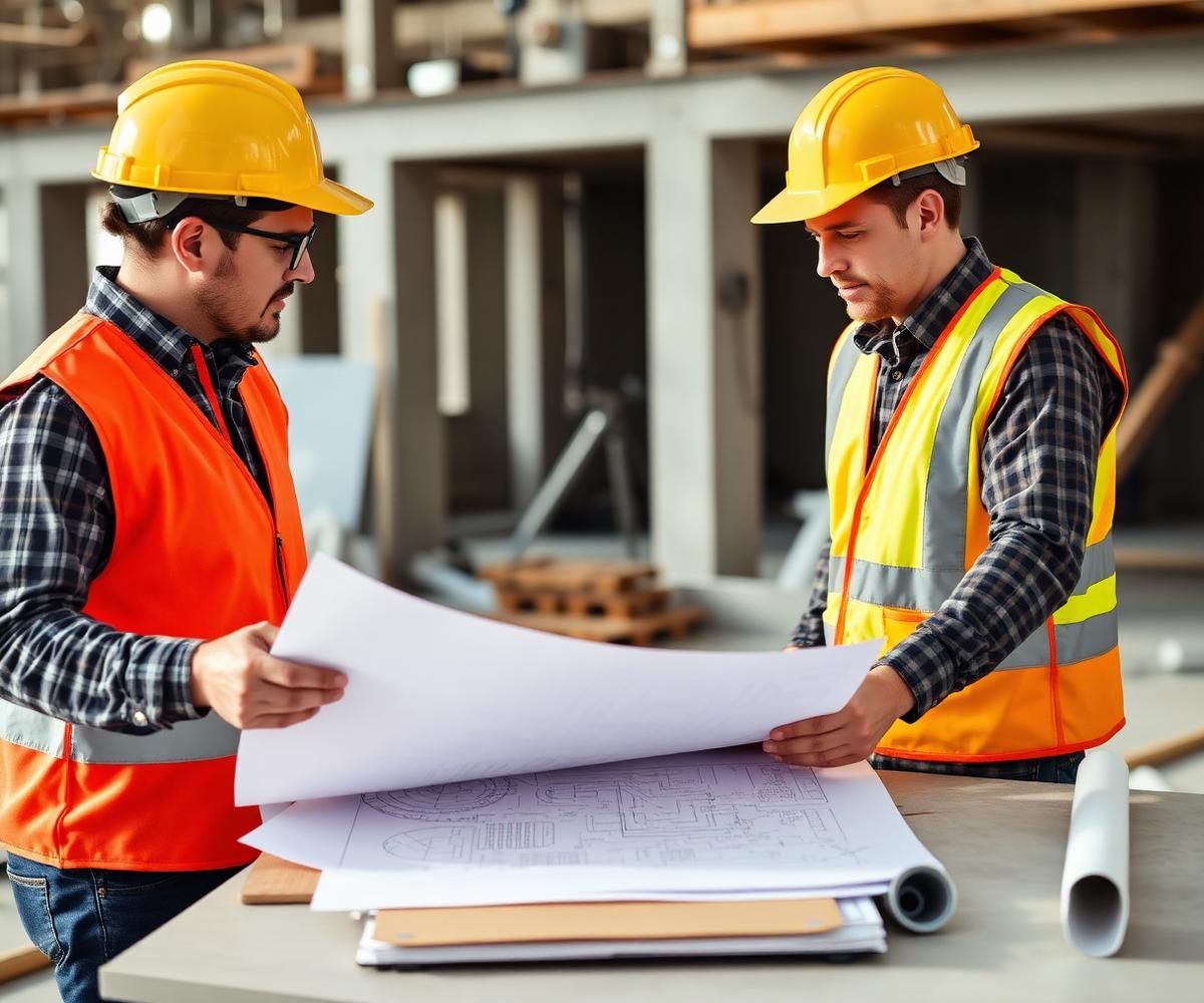 Fogo Contractors engineers reviewing project plans on site